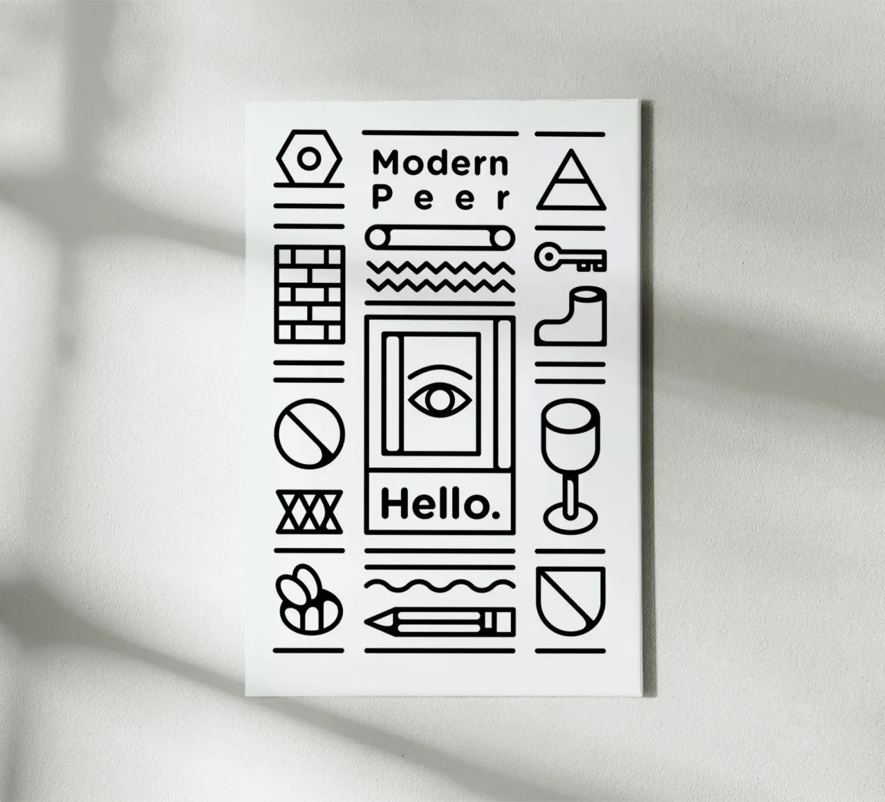Modern Peer canvas with Floater frame by Tyler Dale
