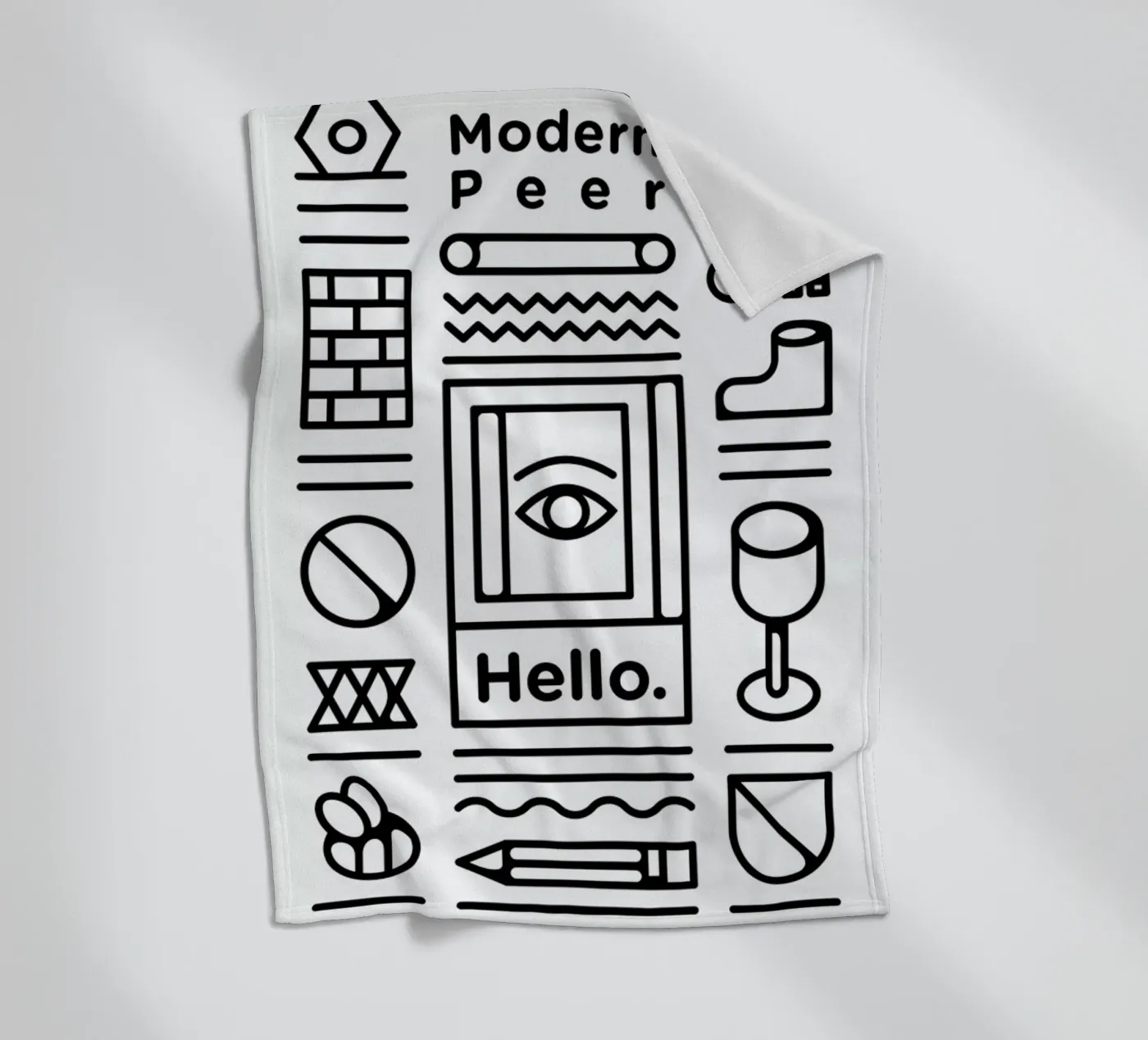 Modern Peer Fleecedecke von Tyler Dale