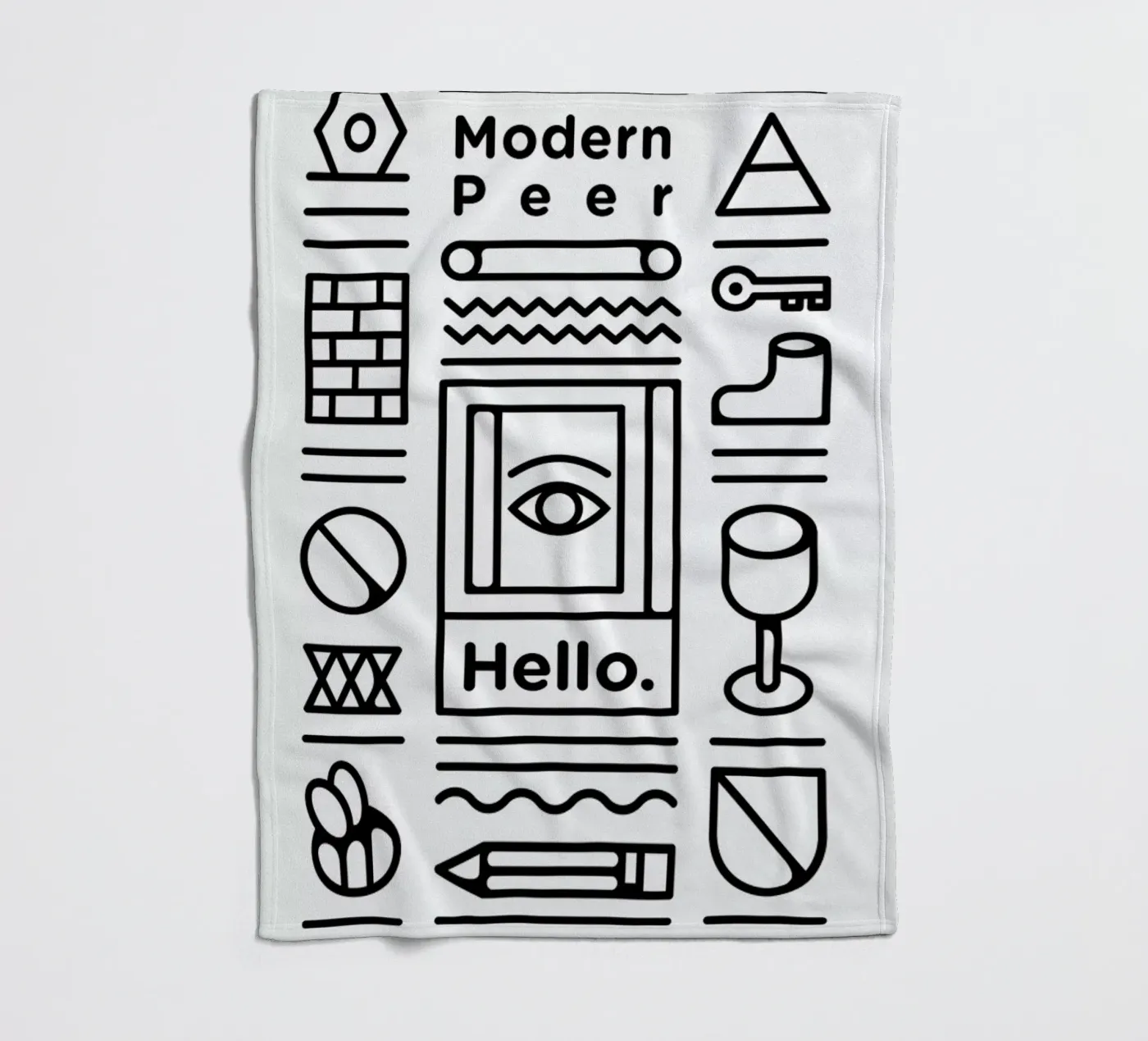 Modern Peer Fleecedecke von Tyler Dale