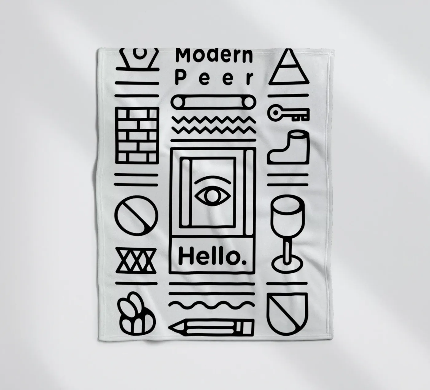 Modern Peer Fleecedecke von Tyler Dale