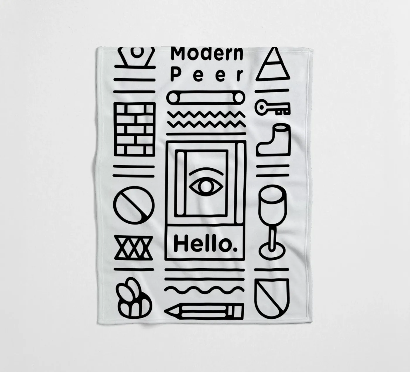 Modern Peer Fleecedecke von Tyler Dale