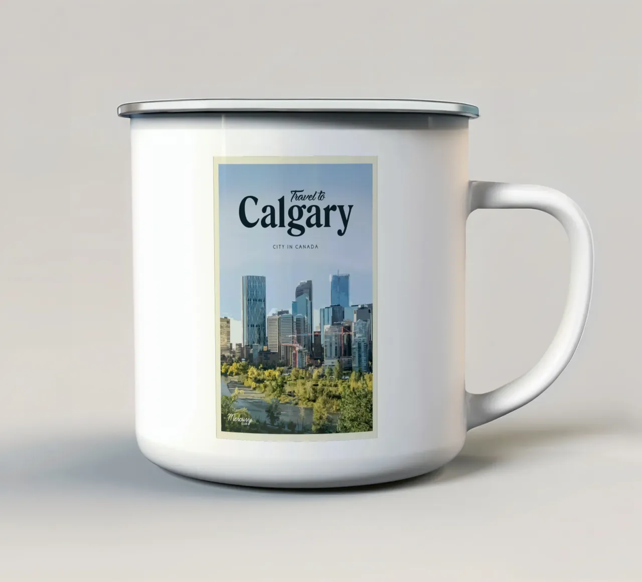 Viaggio a Calgary tazza in smalto da Mercury Club