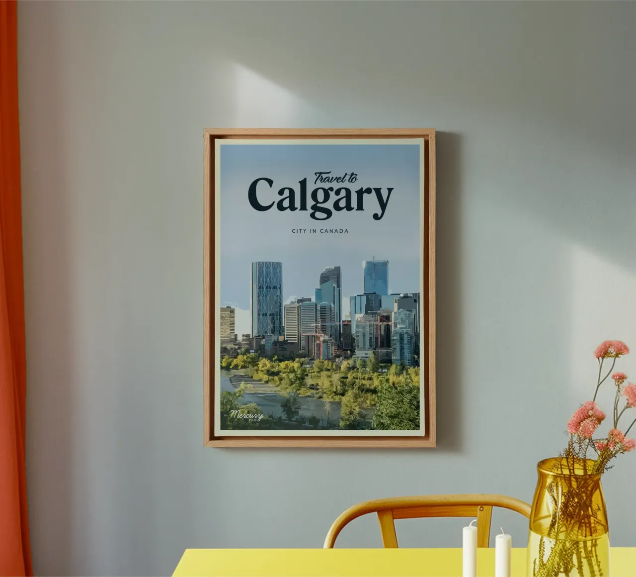 Viaggio a Calgary tela con Cornice a cassetta da Mercury Club