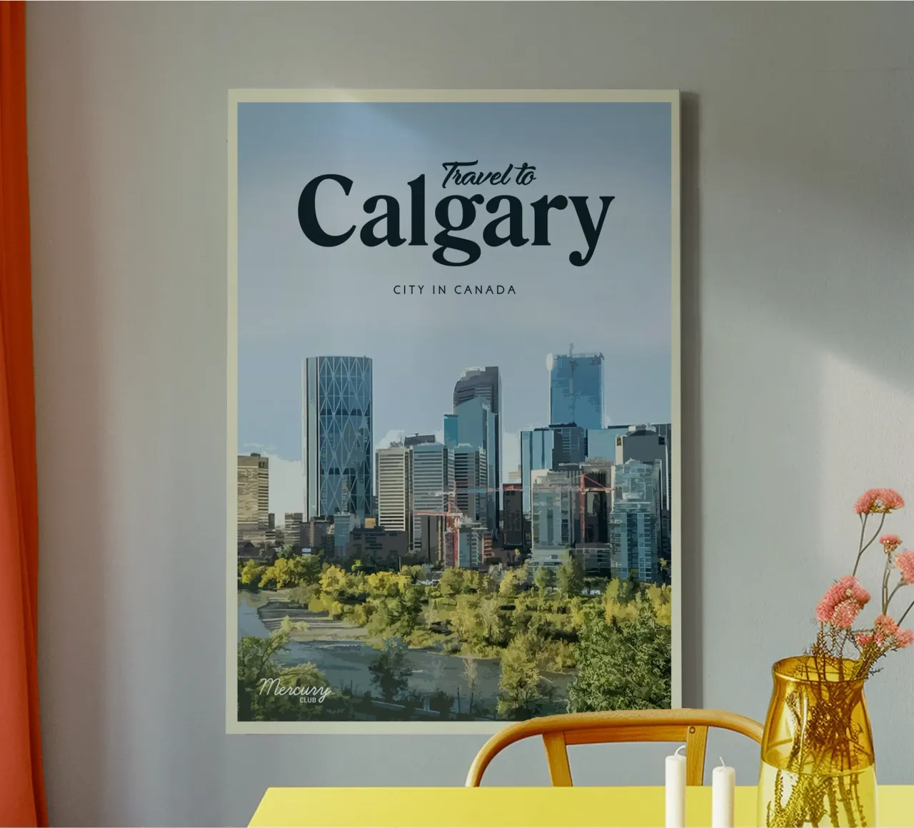 Viaggio a Calgary tela con Cornice a cassetta da Mercury Club