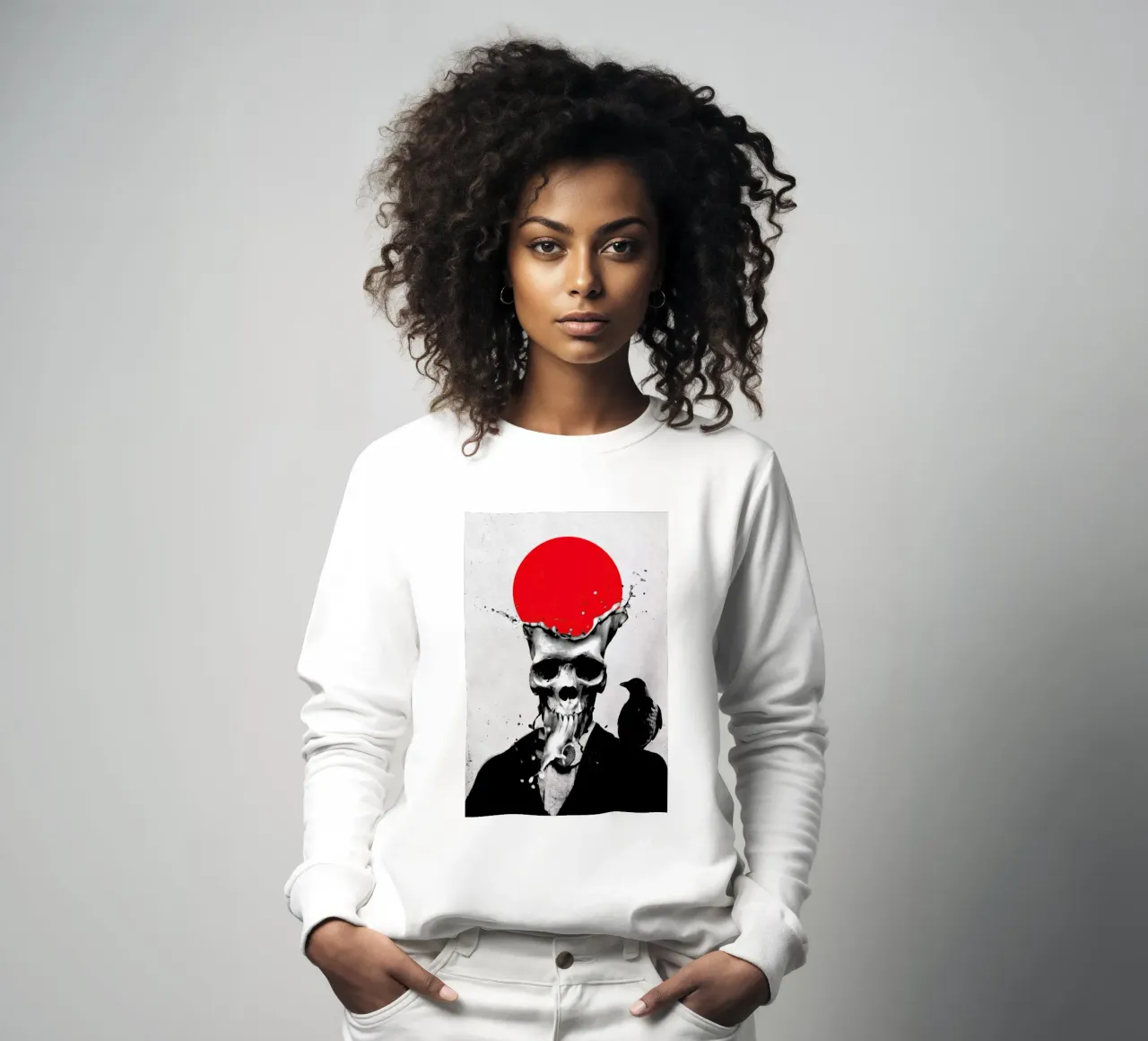 Splash Skull sweatshirt by Ali Gulec