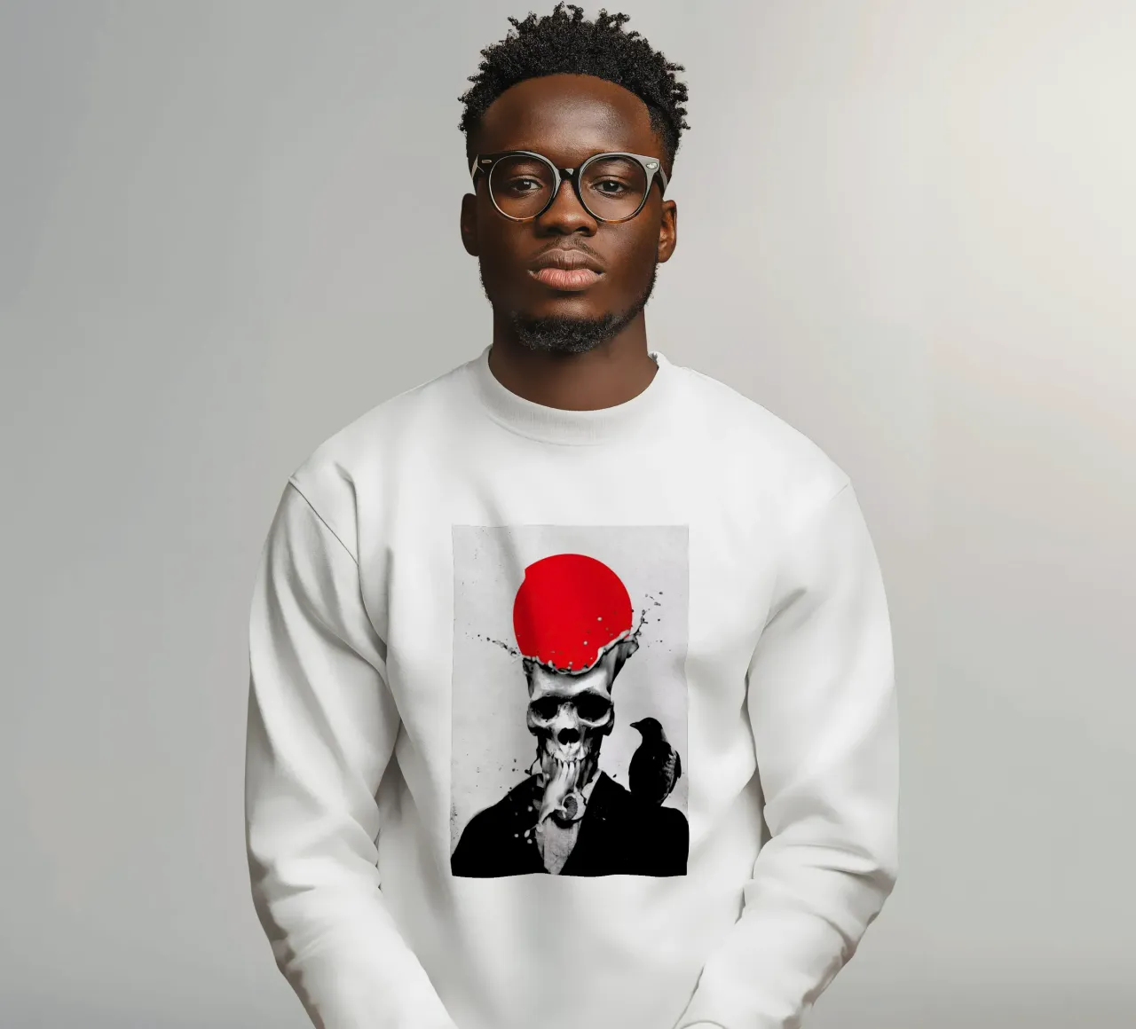 Splash Skull sweatshirt by Ali Gulec