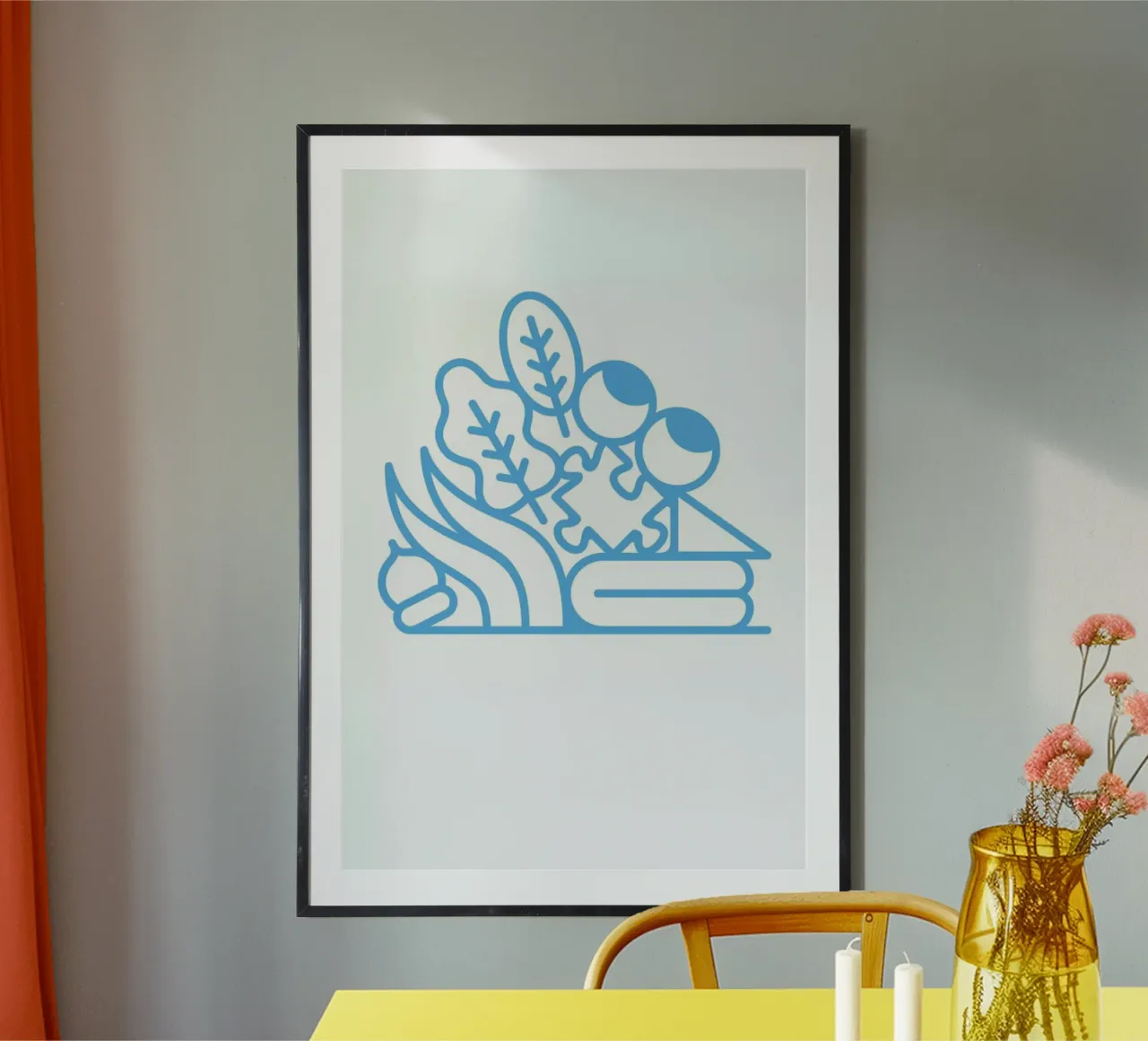 Nature Person poster con telaio in legno da Tyler Dale