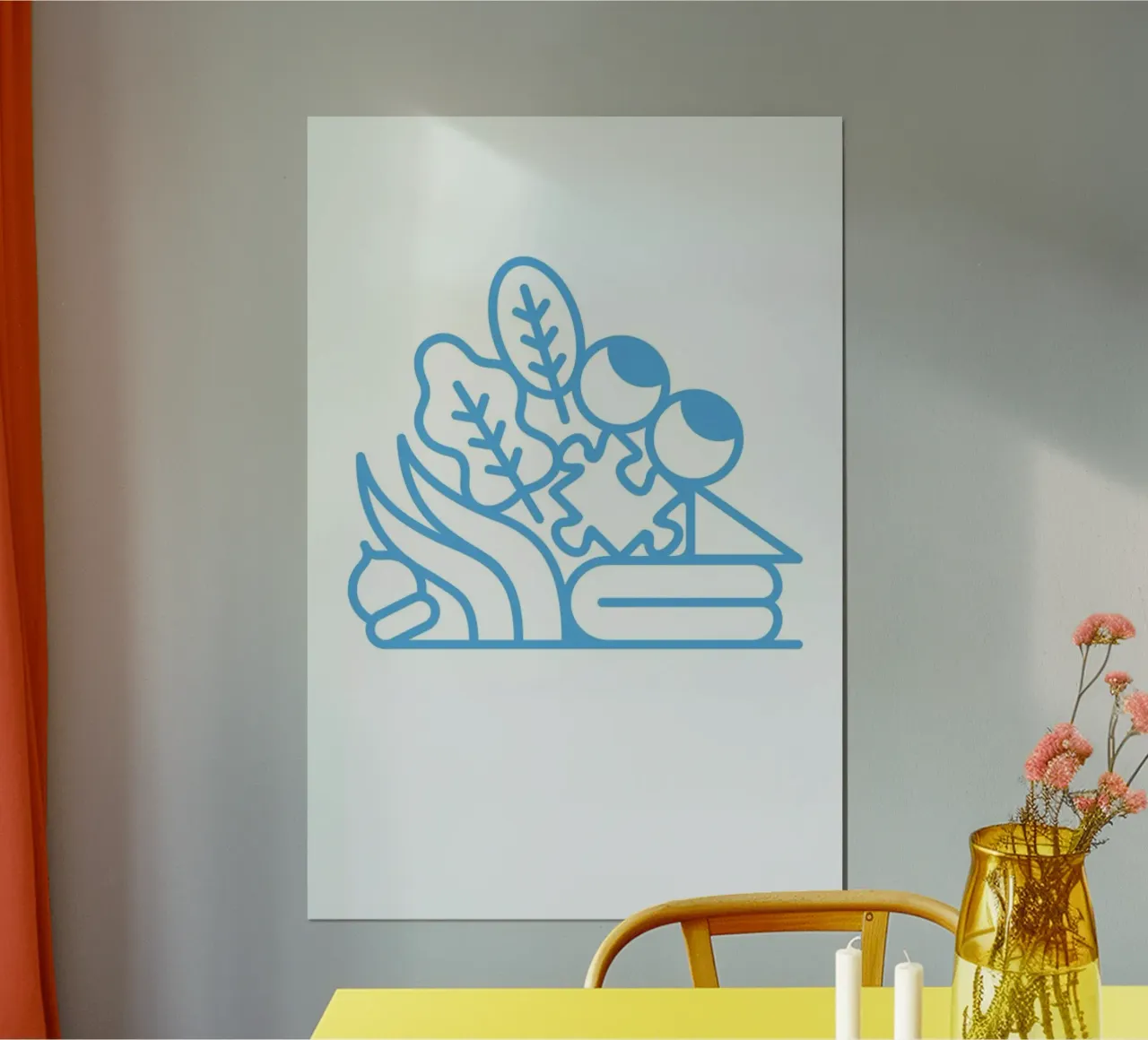 Nature Person poster con telaio in legno da Tyler Dale