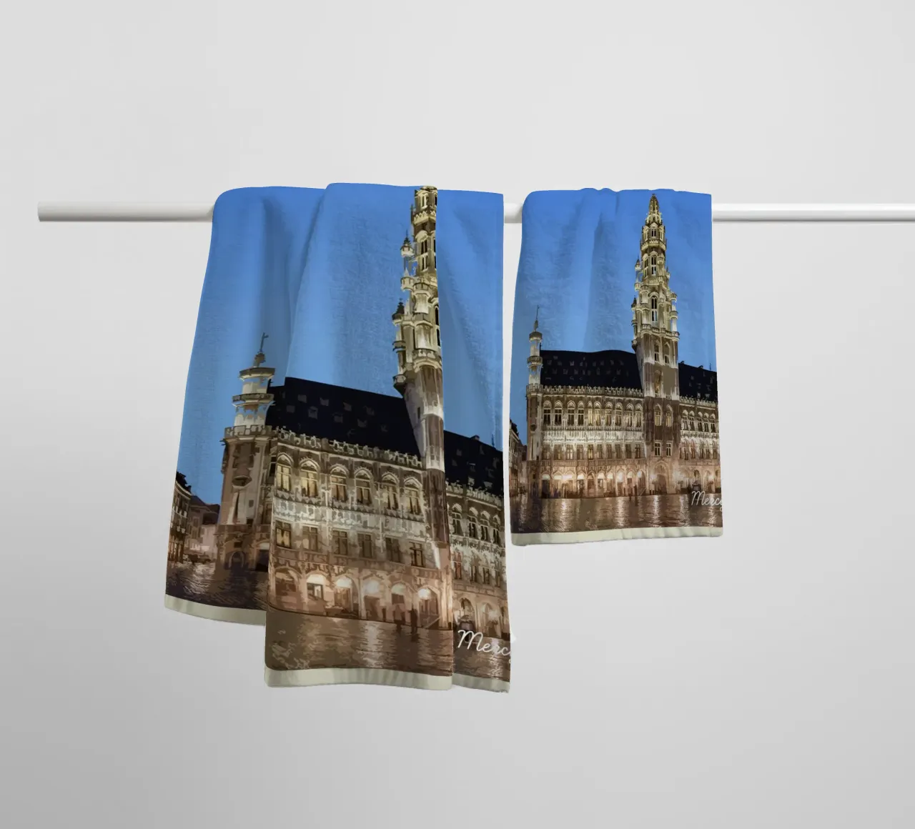 Viaggio a Bruxelles asciugamano da bagno da Mercury Club