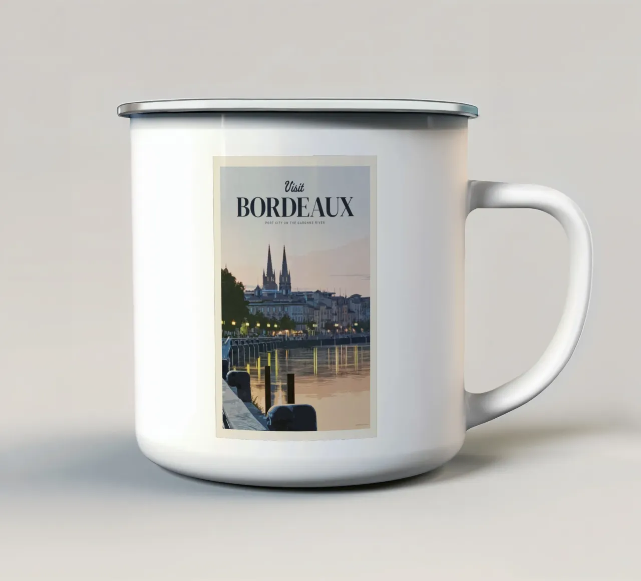 Viaggio a Bordeaux tazza in smalto da Mercury Club