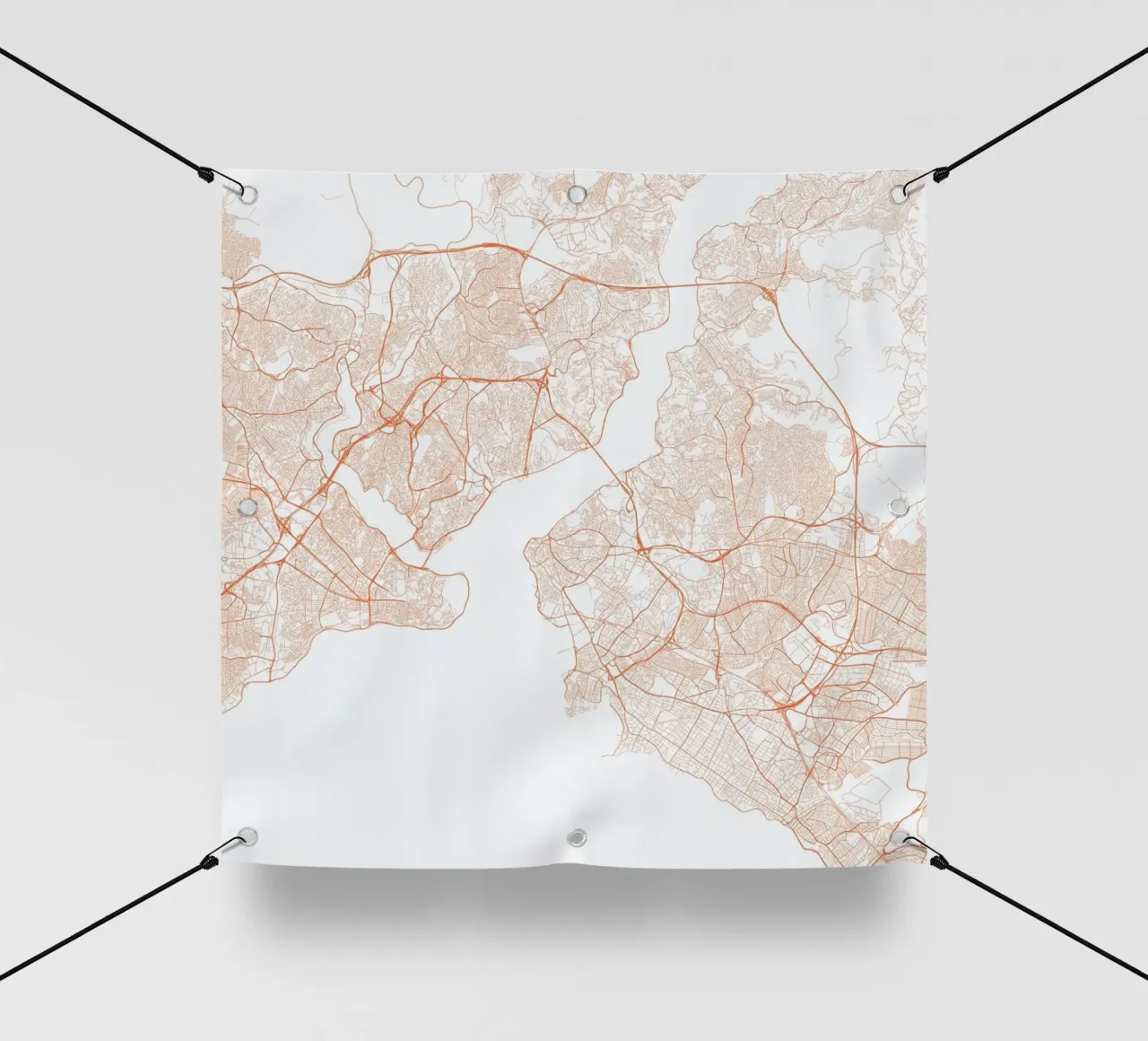 Traffic Istanbul Red telo in pvc da Urban Maps