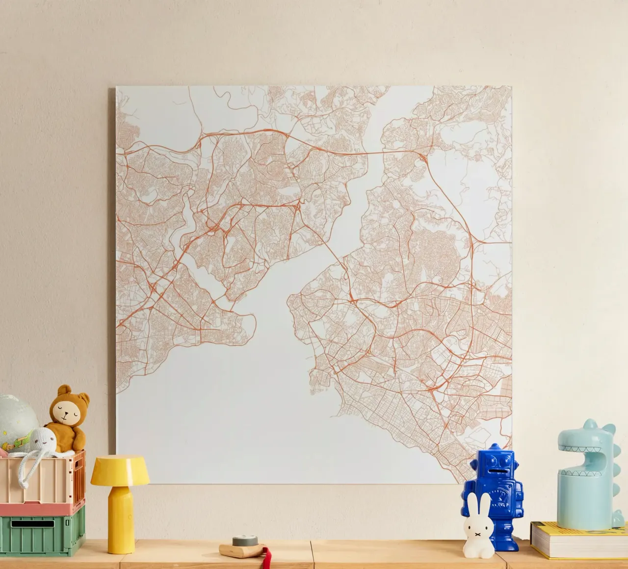 Traffic Istanbul Red plexiglass da Urban Maps