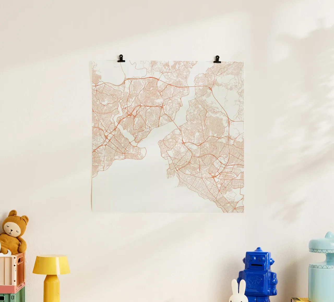 Traffic Istanbul Red poster da Urban Maps