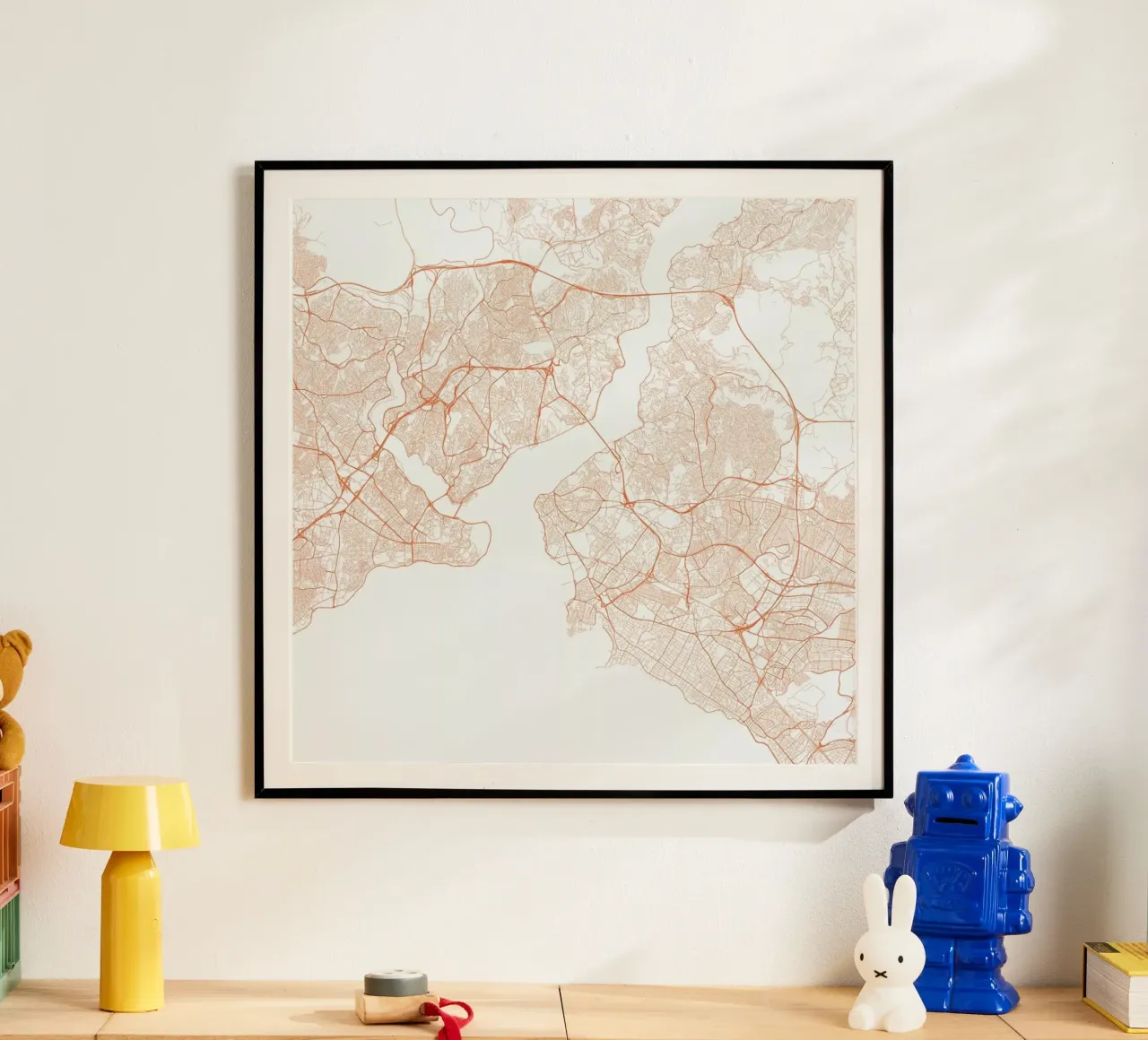 Traffic Istanbul Red poster da Urban Maps