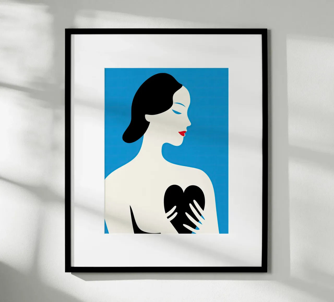 Misterioso ritratto di una donna dal cuore nero poster da Autofocus