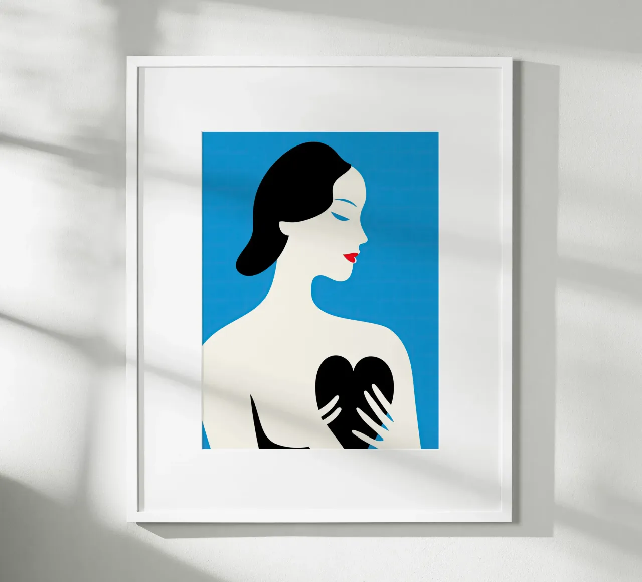 Misterioso ritratto di una donna dal cuore nero poster da Autofocus