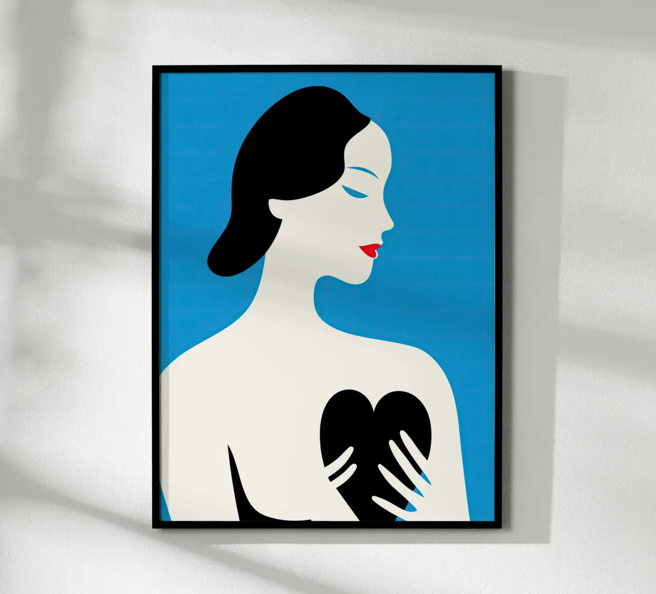 Misterioso ritratto di una donna dal cuore nero poster da Autofocus