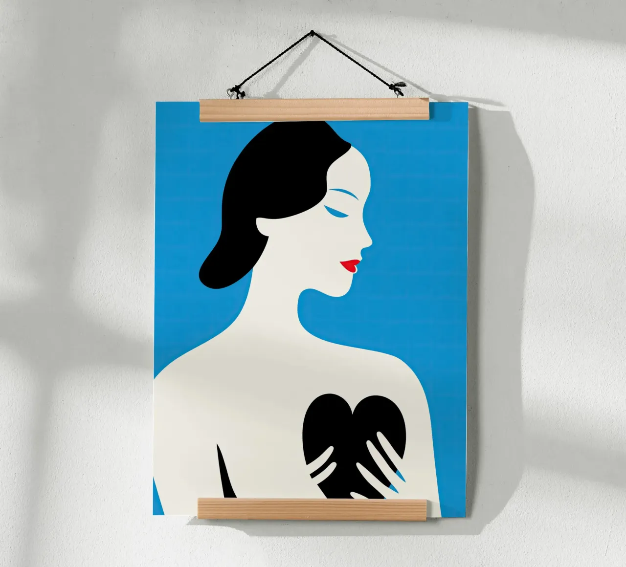 Misterioso ritratto di una donna dal cuore nero poster da Autofocus