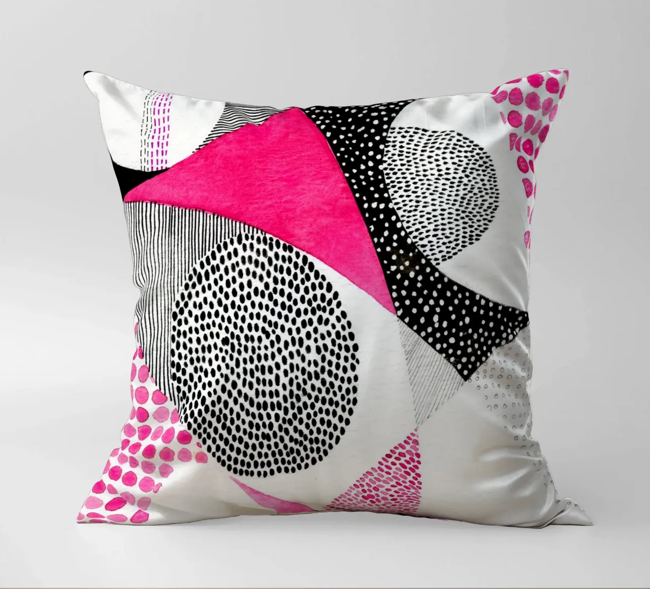 Susan Black -  Mid Century Modern Magenta cuscino da The Artcircle