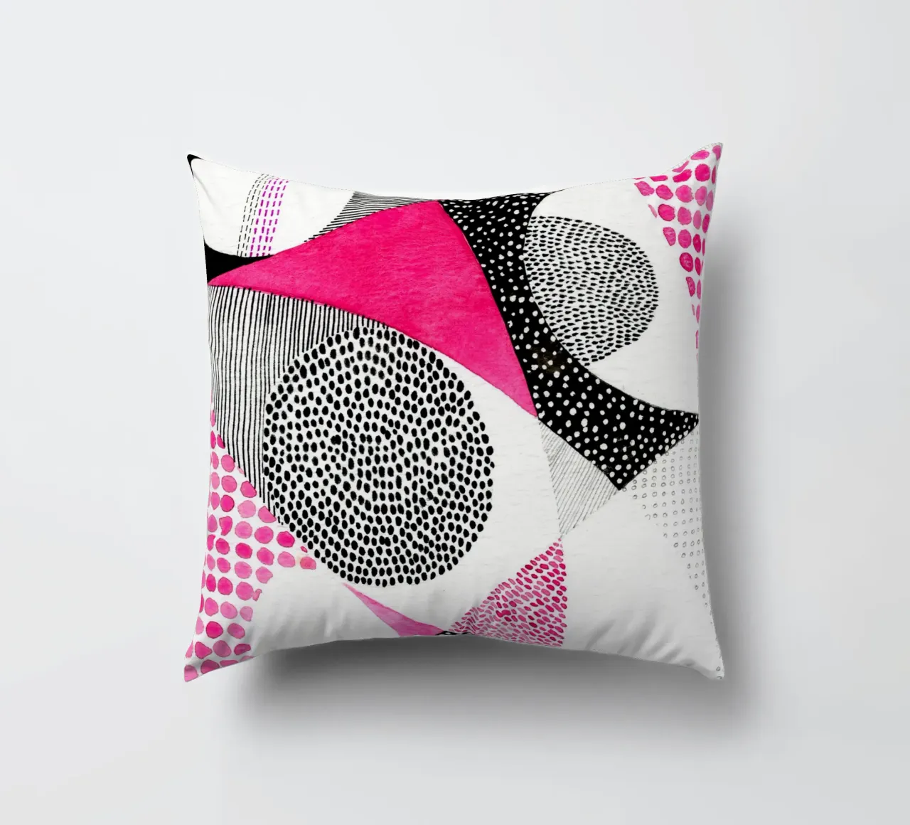 Susan Black -  Mid Century Modern Magenta cuscino da The Artcircle