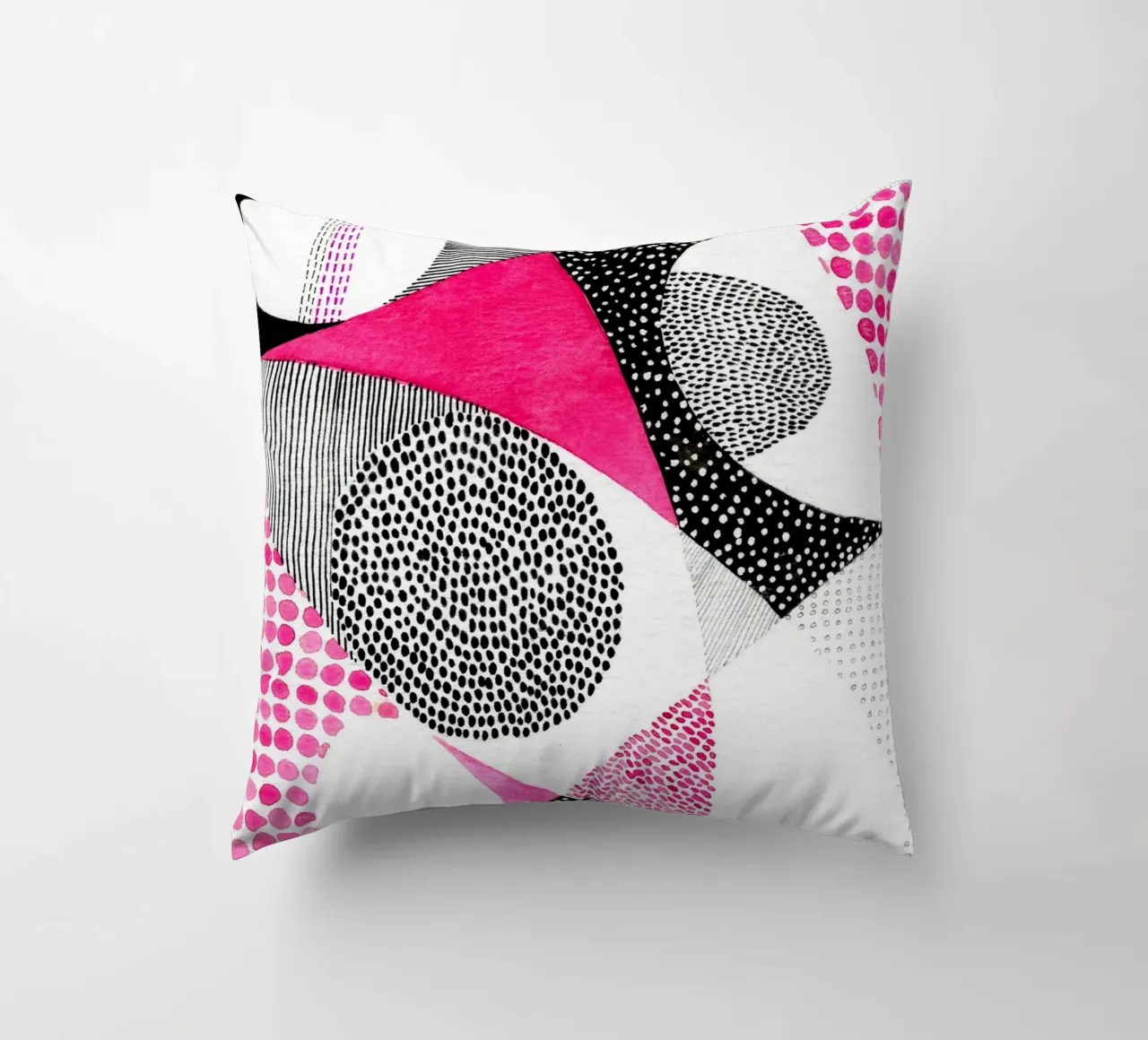 Susan Black -  Mid Century Modern Magenta cuscino da The Artcircle