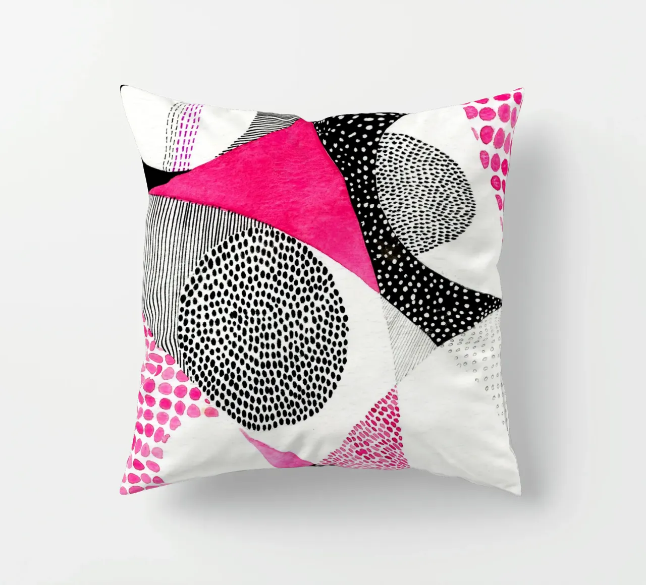 Susan Black -  Mid Century Modern Magenta cuscino da The Artcircle
