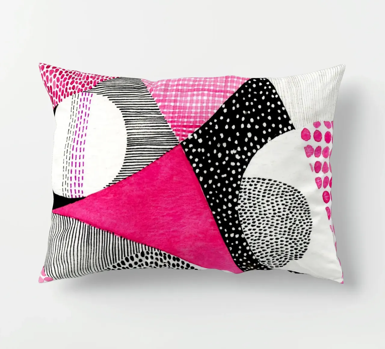 Susan Black -  Mid Century Modern Magenta cuscino da The Artcircle