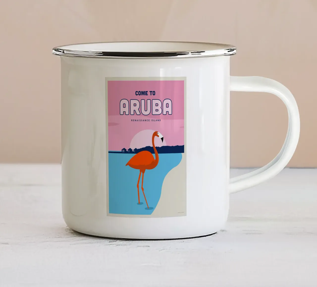 Viaggio ad Aruba tazza in smalto da Mercury Club