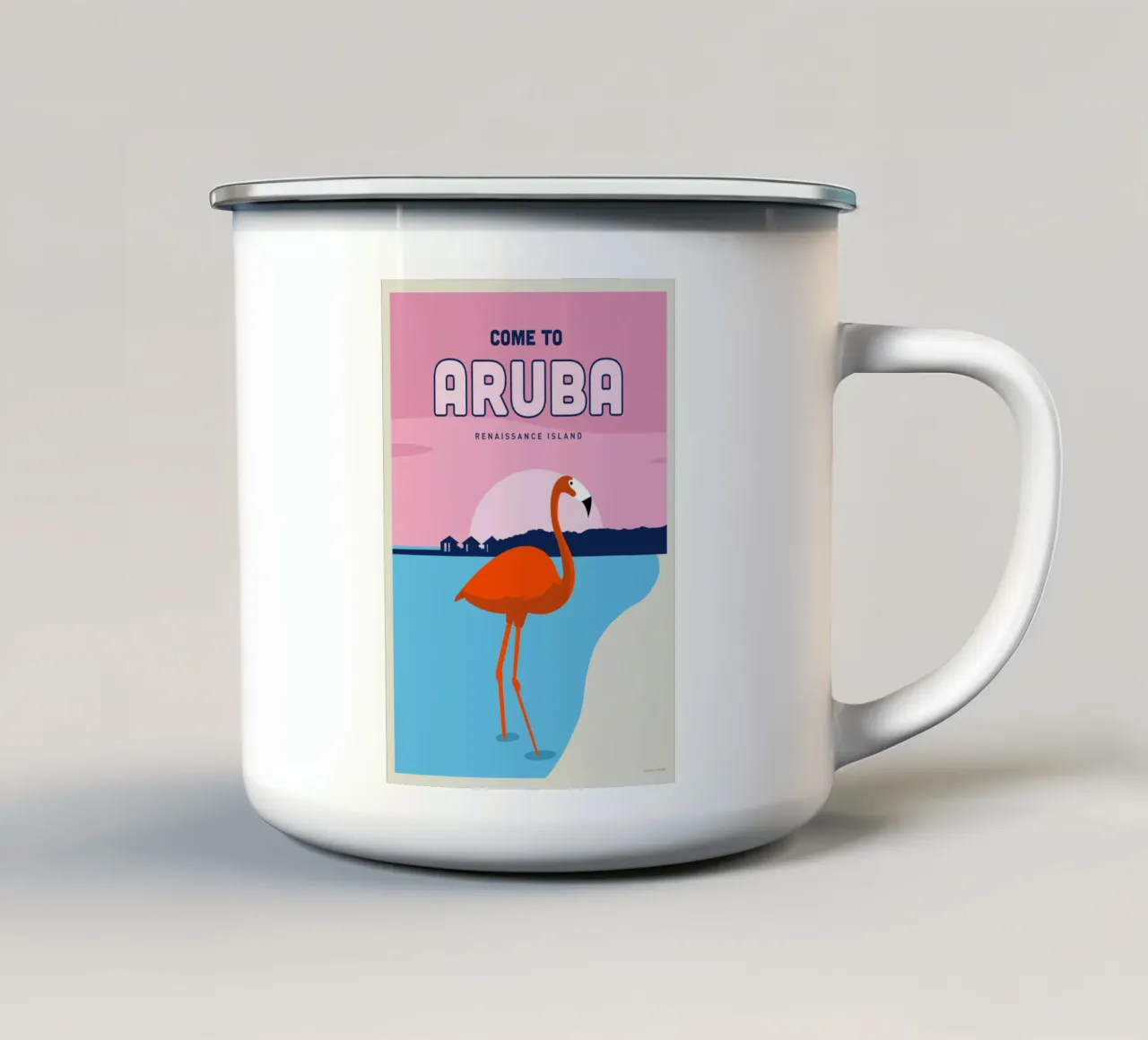 Viaggio ad Aruba tazza in smalto da Mercury Club