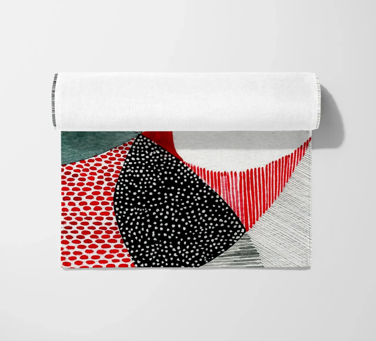 Susan Black -  Mid Century Modern Rot Strandtuch von The Artcircle