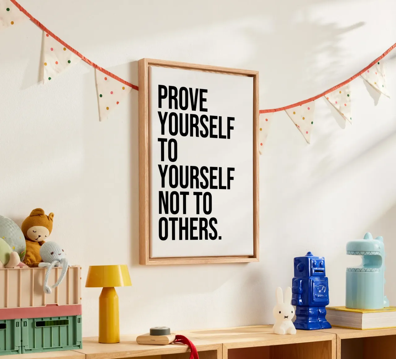 Prouvez-vous à vous-même et non aux autres. toile de Paigaam Studio