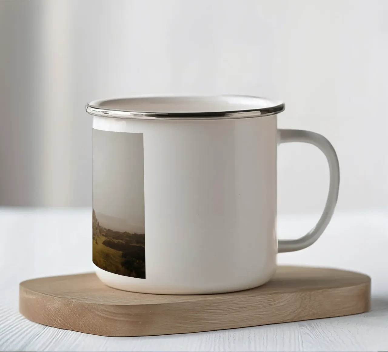 Ruine in Irland tazza in smalto da Stina Freytag
