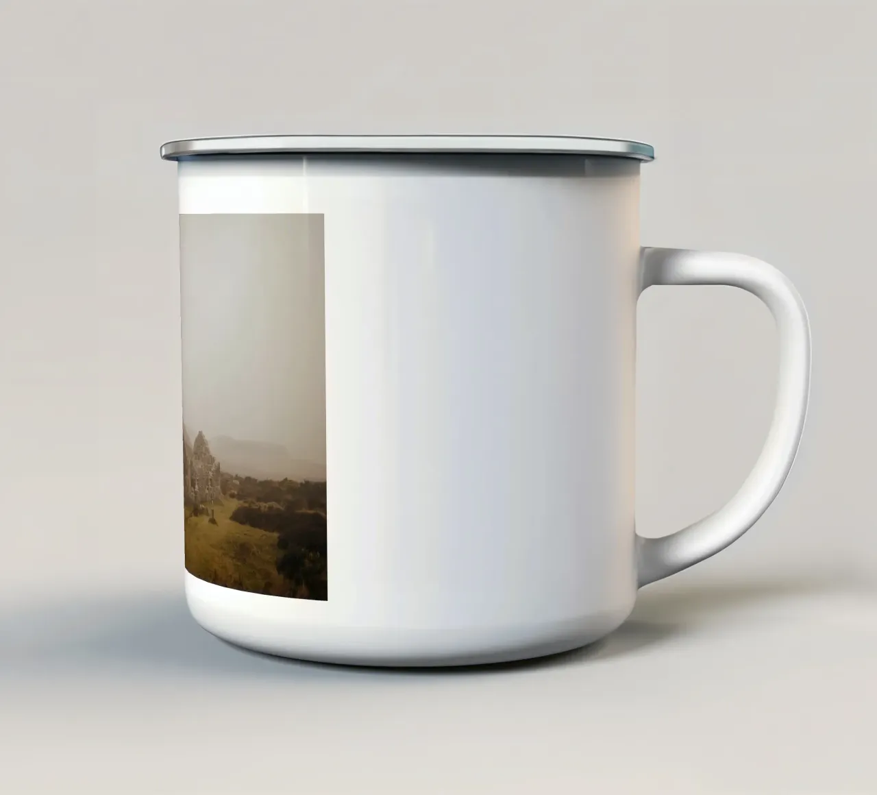 Ruine in Irland tazza in smalto da Stina Freytag
