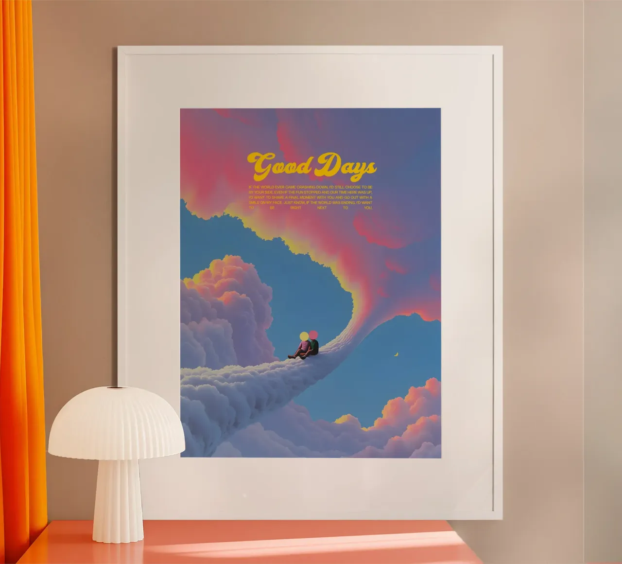 Good Days of Music poster con telaio in plastica da Attaboy Dsgn