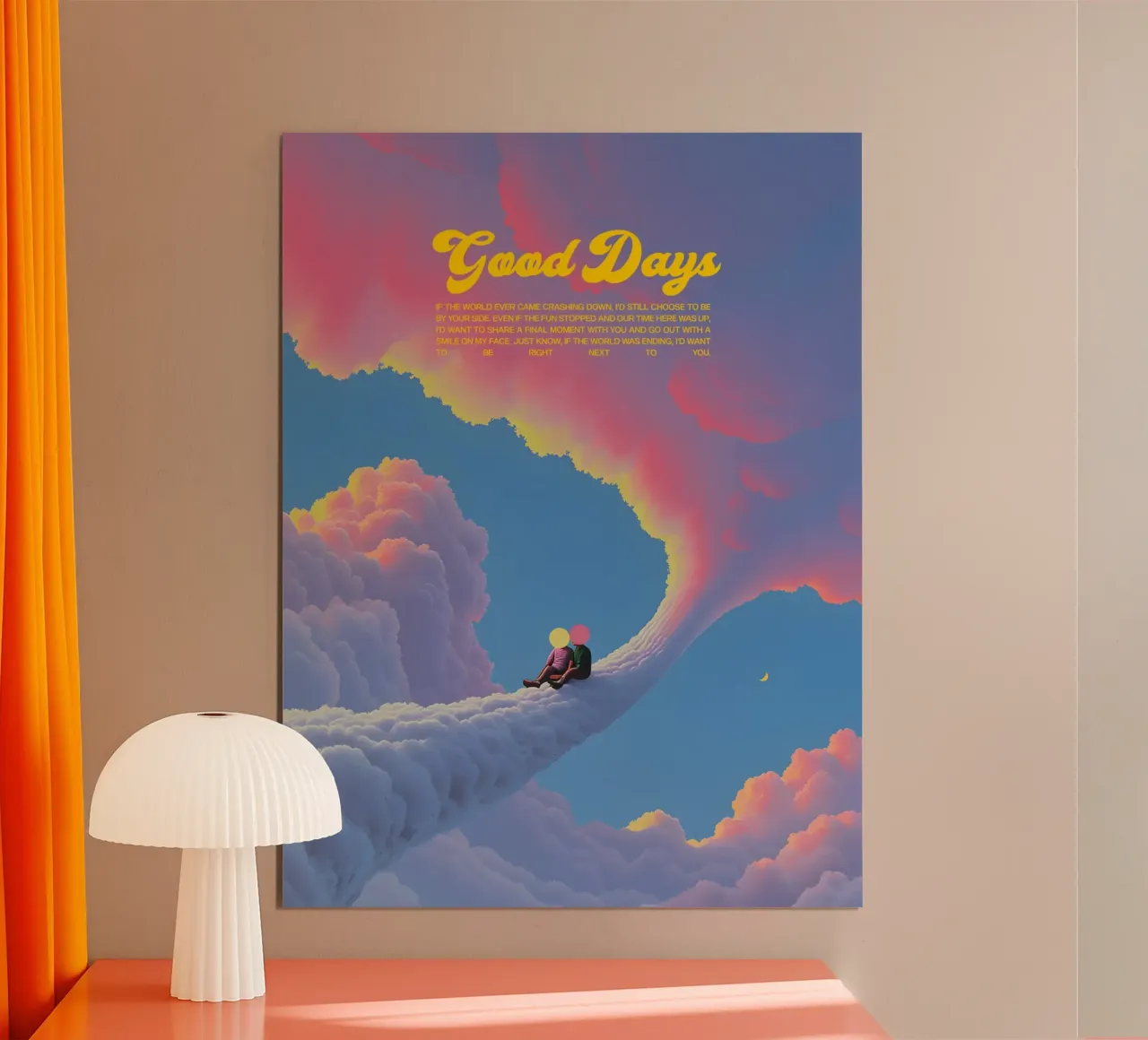 Good Days of Music poster con telaio in plastica da Attaboy Dsgn