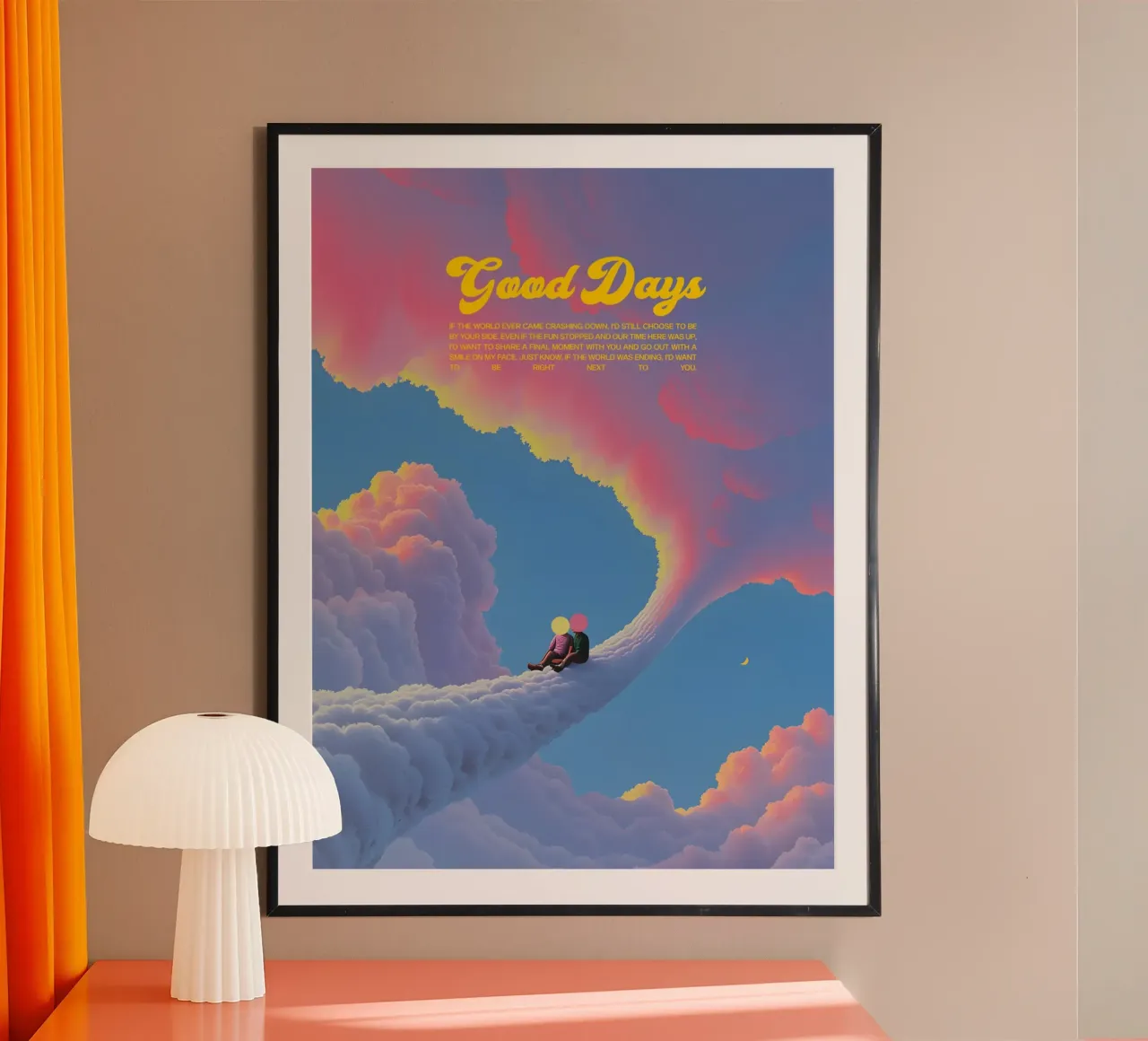 Good Days of Music poster con telaio in plastica da Attaboy Dsgn