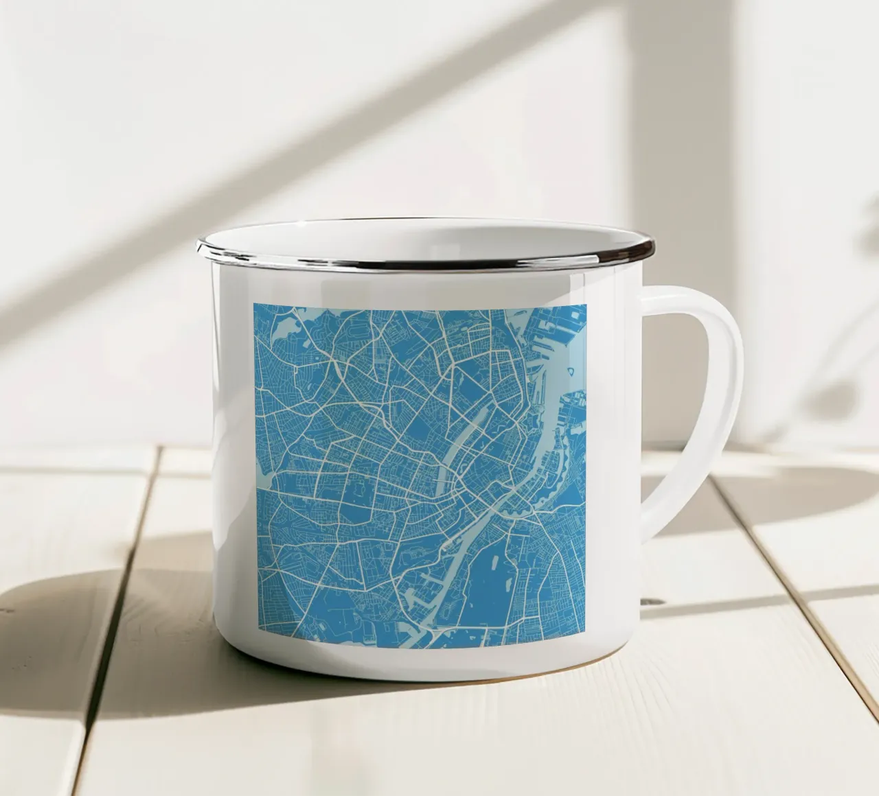 Copenhagen Blue tazza in smalto da Urban Maps