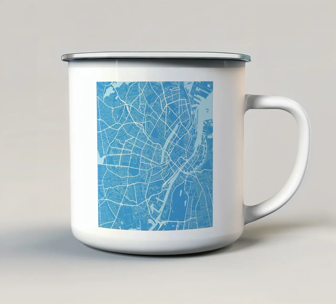 Copenhagen Blue tazza in smalto da Urban Maps