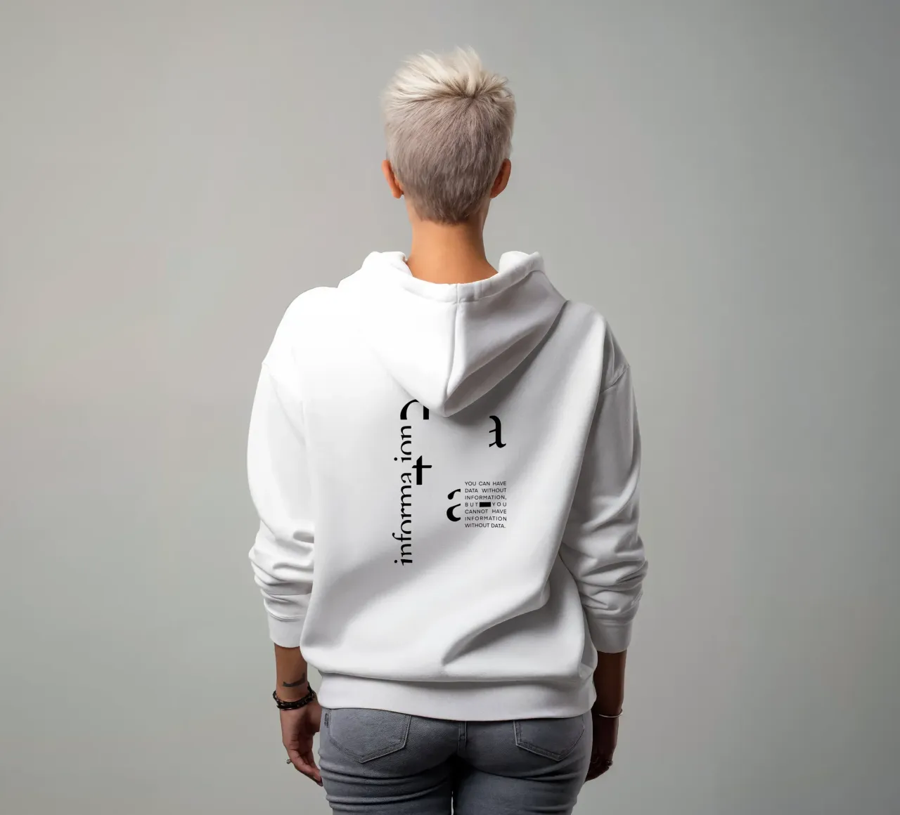 Data without information sweat à capuche de LIMITED EDITION LETTERS