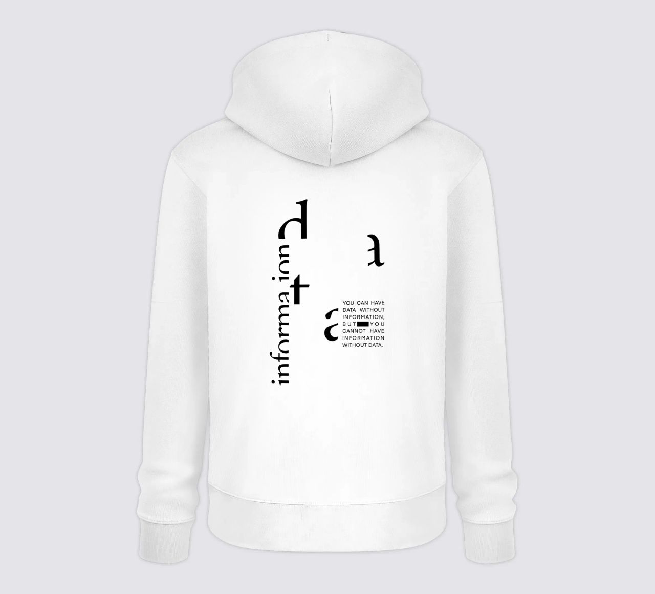 Data without information felpa con cappuccio da LIMITED EDITION LETTERS