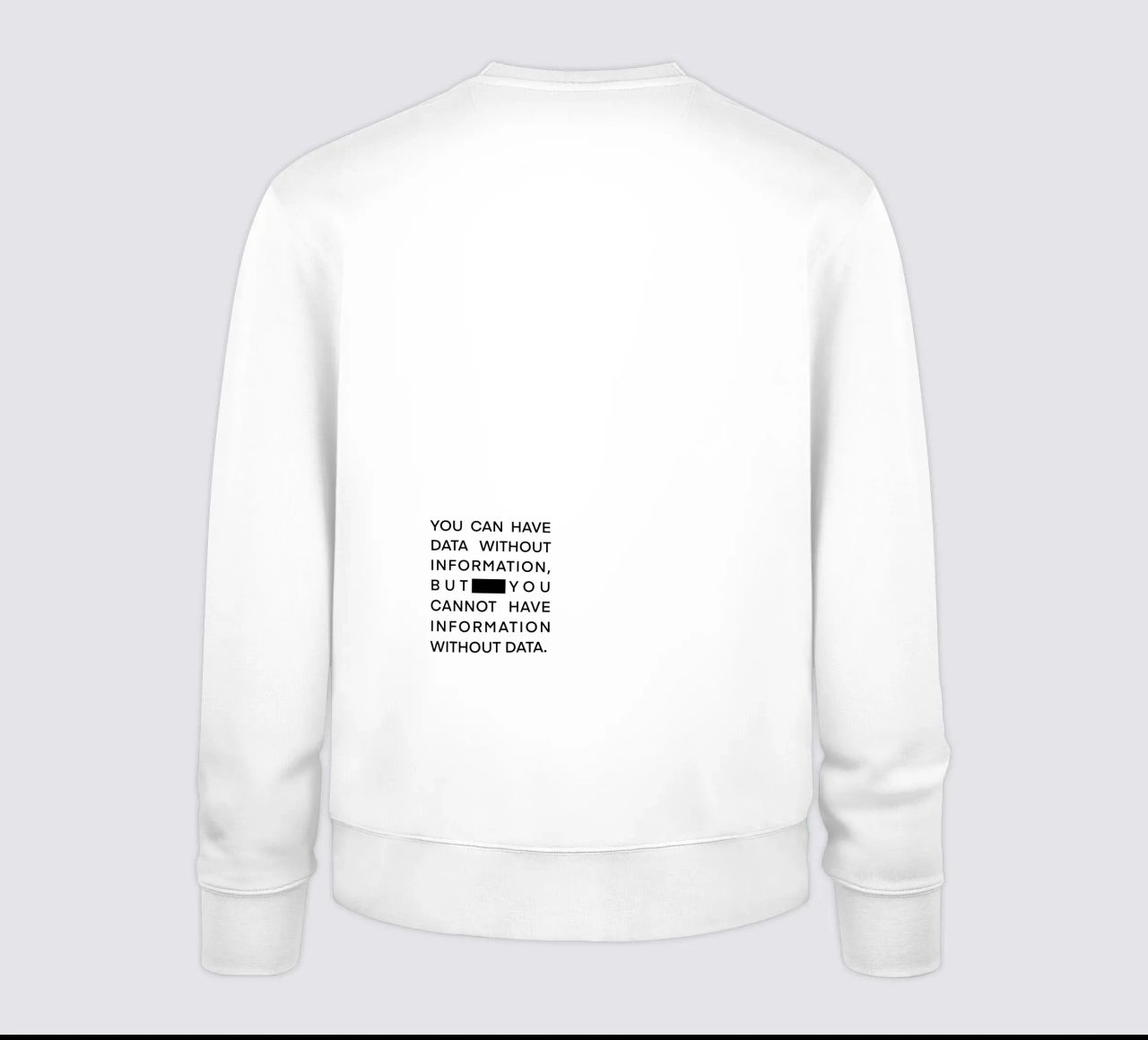 Data without information felpa da LIMITED EDITION LETTERS
