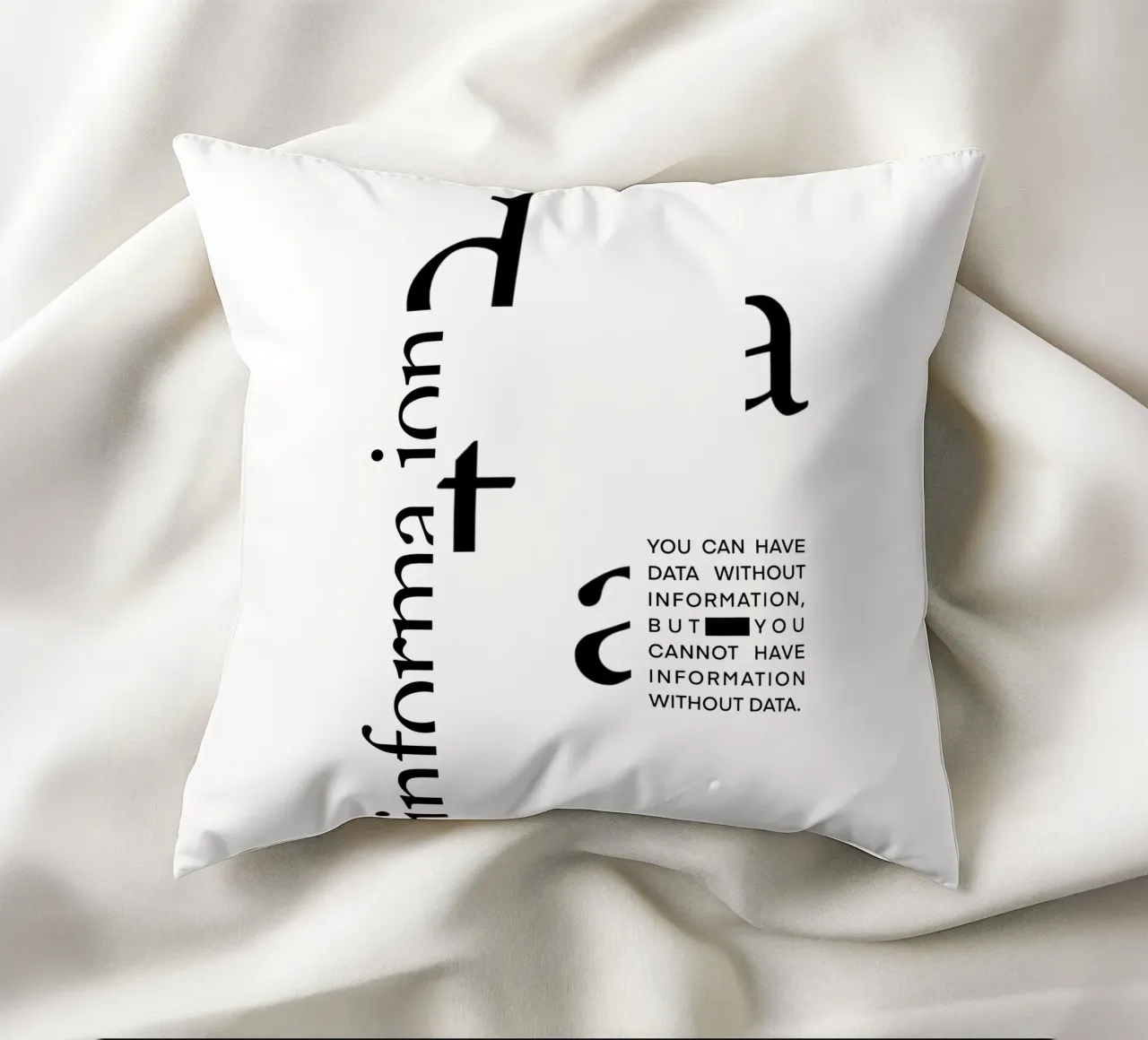 Statement Poster, Data Science, Poster Daten, Datenanalyse cuscino da LIMITED EDITION LETTERS