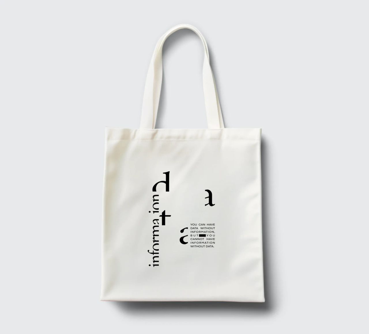 Data without information borsa in juta da LIMITED EDITION LETTERS