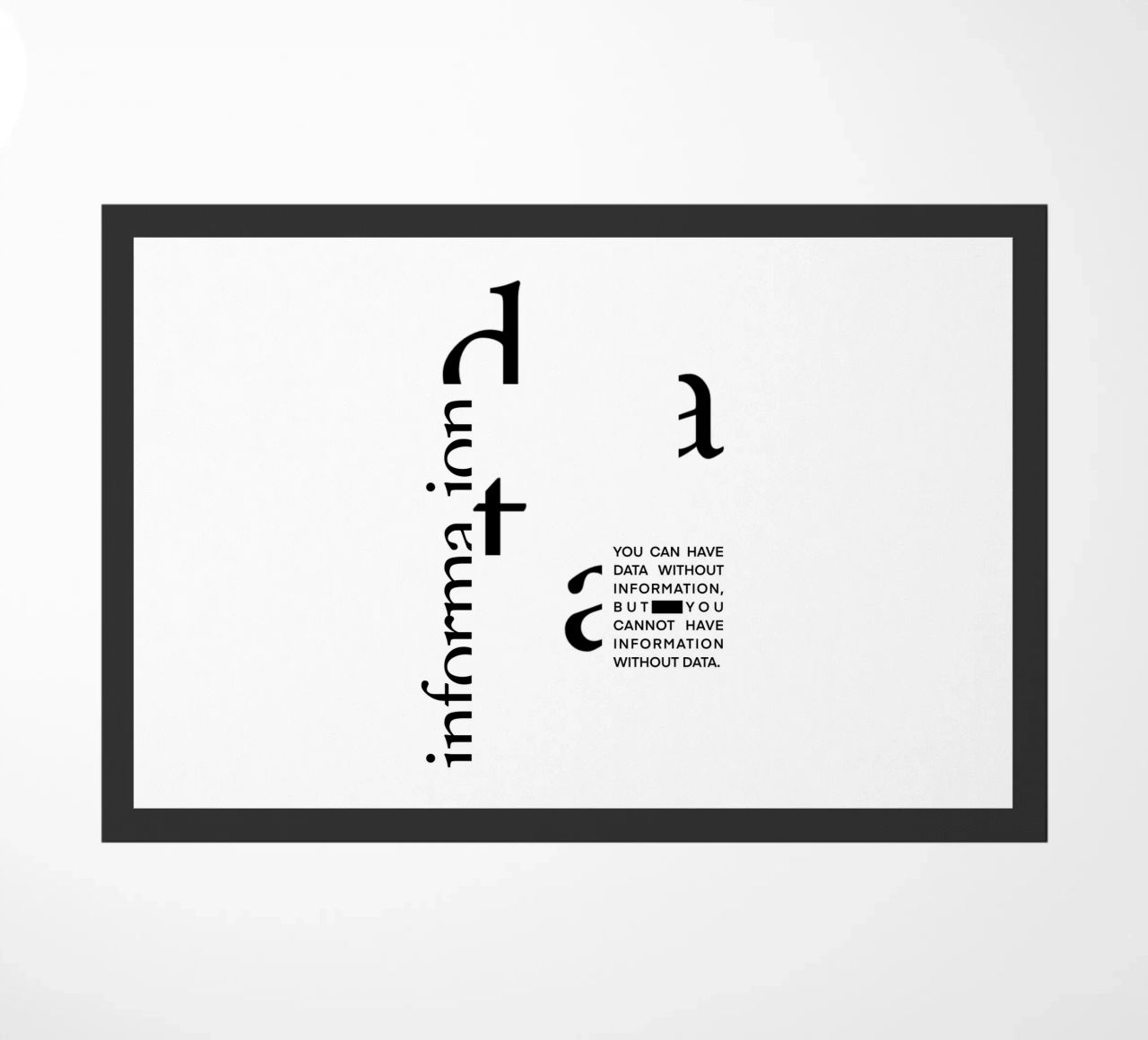 Data without information zerbino da LIMITED EDITION LETTERS