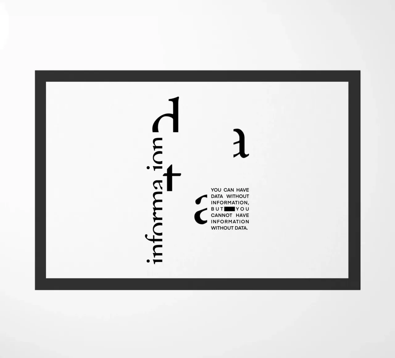 Data without information paillasson de LIMITED EDITION LETTERS