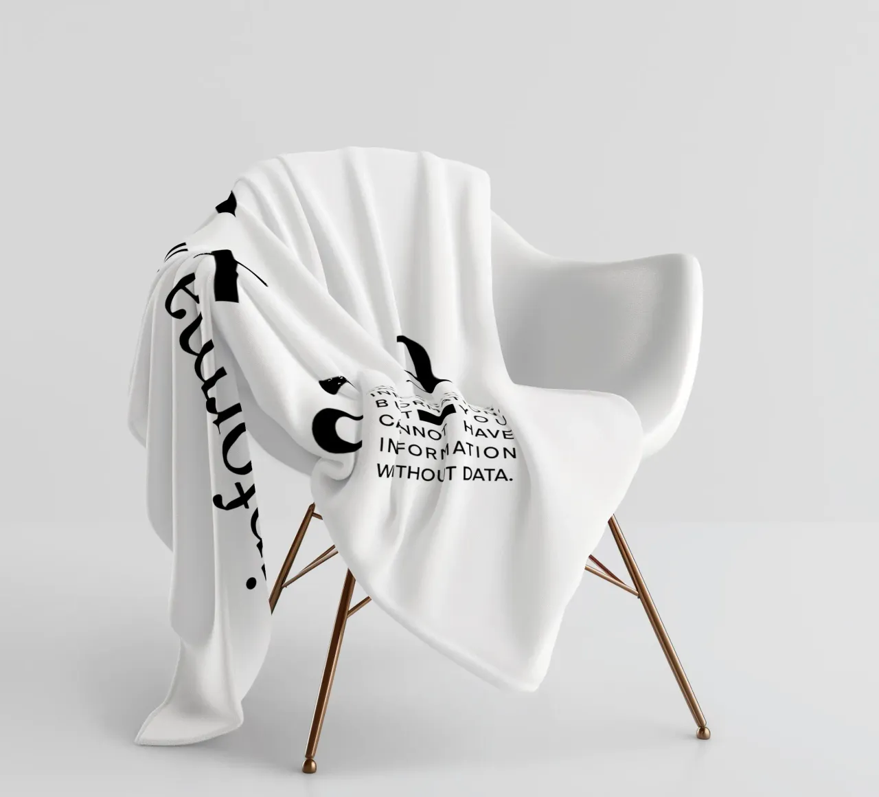 Data without information fleece blanket by LIMITED EDITION LETTERS