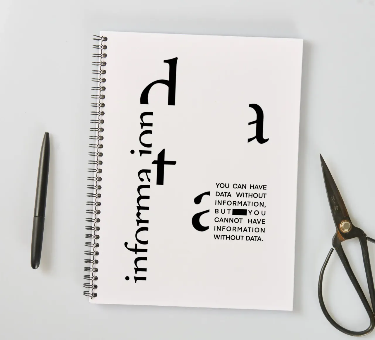 Data without information diario ad anelli da LIMITED EDITION LETTERS