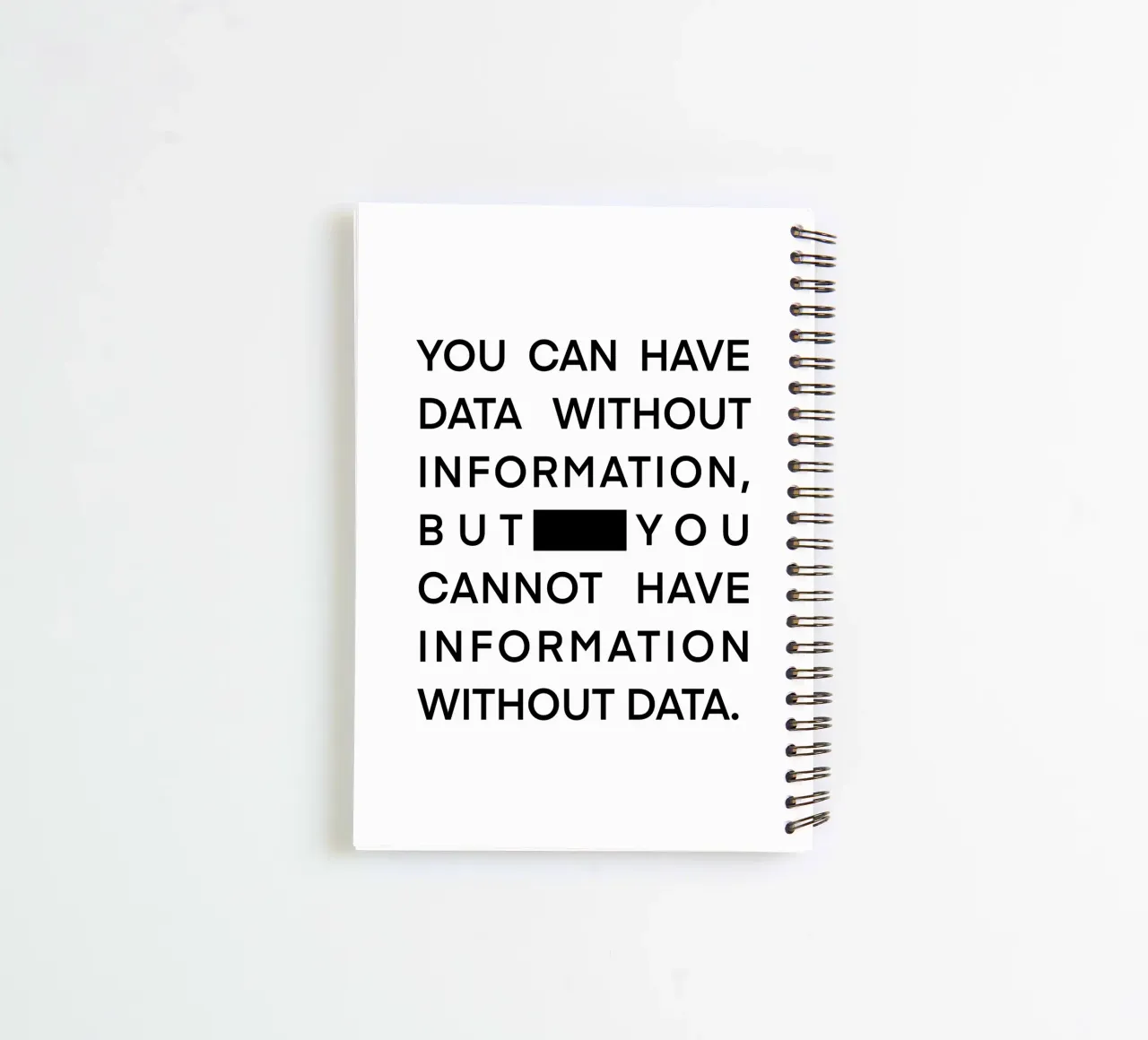 Data without information diario ad anelli da LIMITED EDITION LETTERS