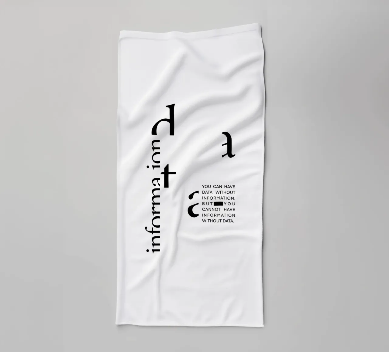 Data without information Handtuch von LIMITED EDITION LETTERS