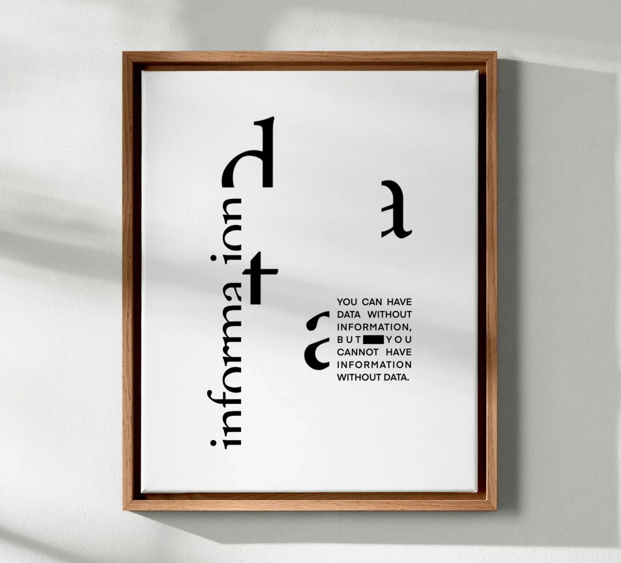 Data without information tela da LIMITED EDITION LETTERS